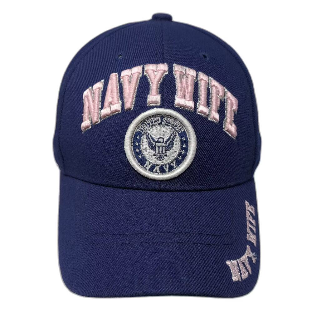 Santo Cap Baseball Cap Blue Pink Navy Wife Strapback Hat OS Embroidered